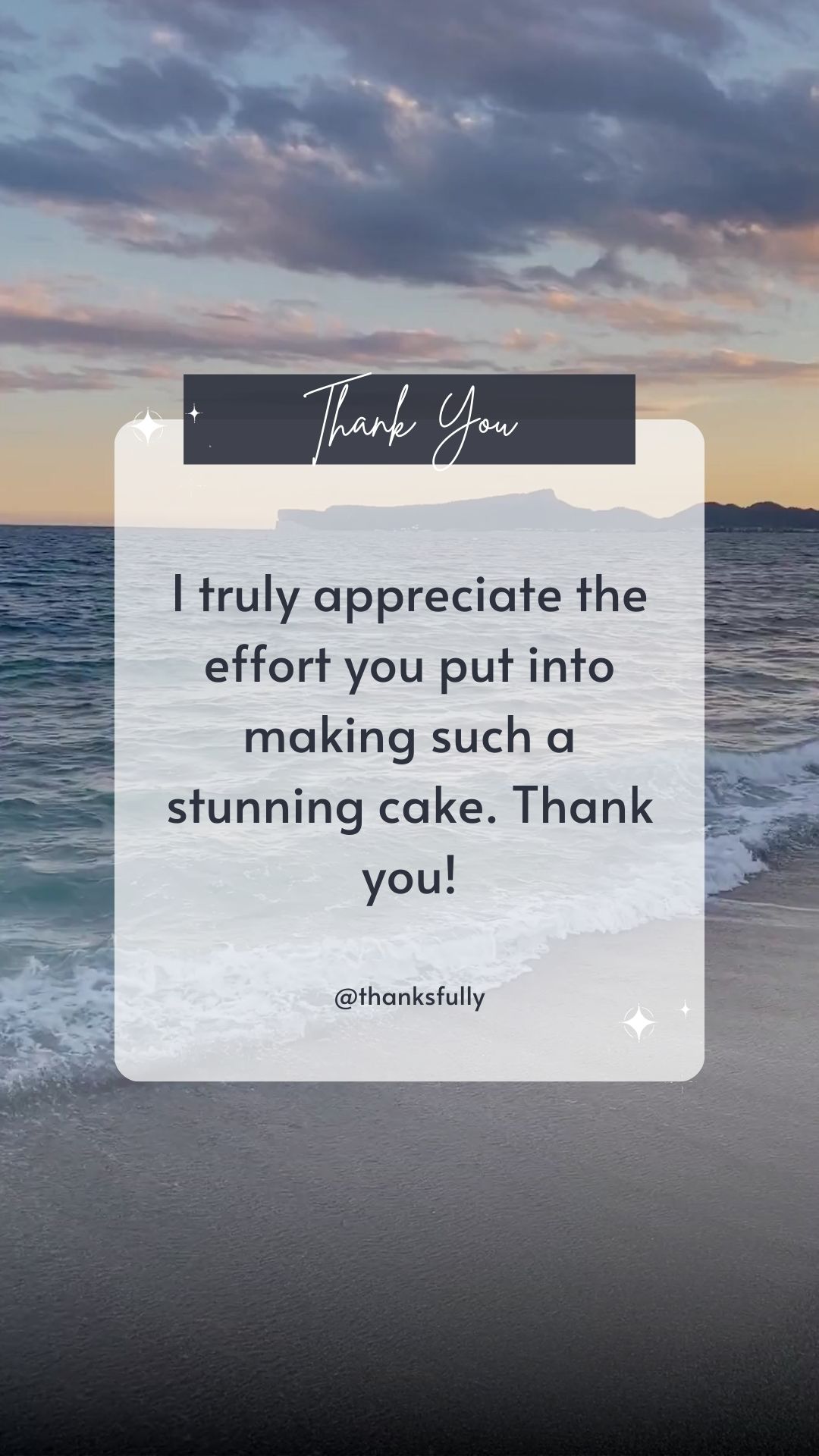 Thank You Notes for the Beautiful Cake Quotes