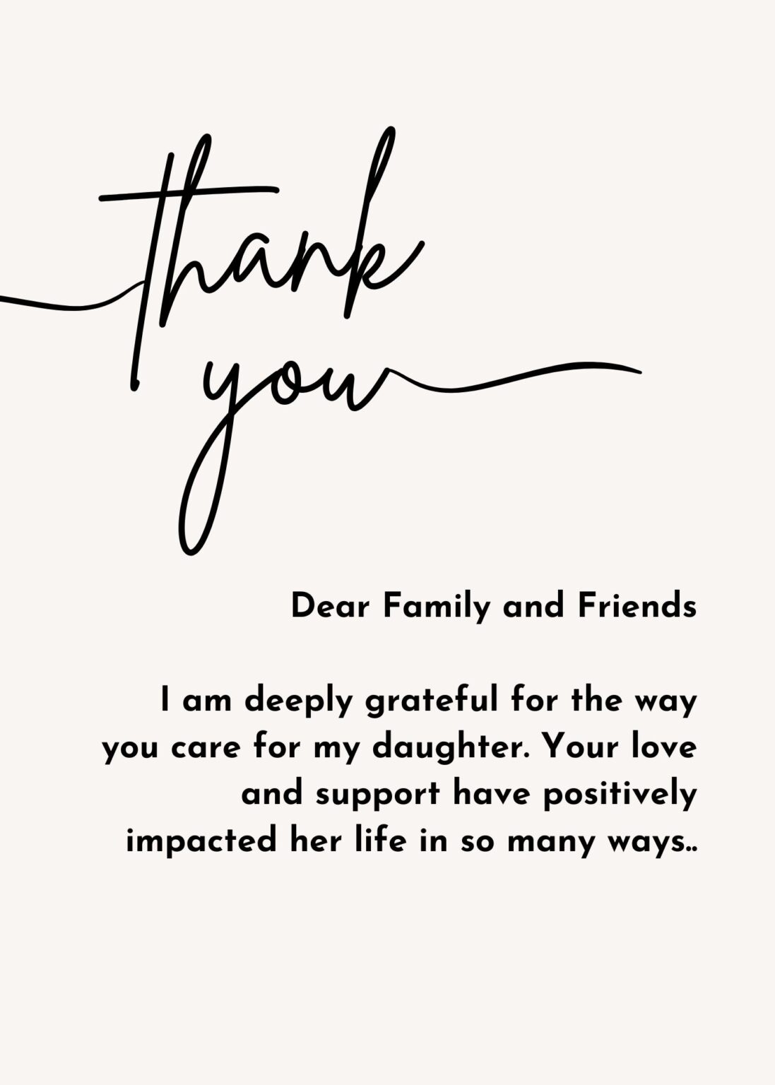 Thank you for Loving My Daughter (85 Ways to Say) - ThanksFully